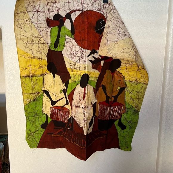 Handmade tie dye wall batik art - genuine African - Picture 4 of 5